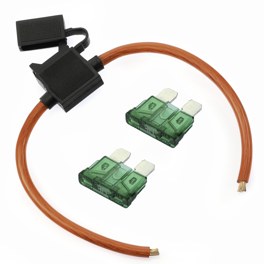 30Amp, 1 Pack Carviya 4-8 Gauge AWG in-line Waterproof Fuse Holder with Two 30A/80A 30Amp 80Amp AGU Type Fuses For Car Audio/Alarm/Amplifier/Compressors 30Amp, 1 Pack Carviya 4-8 Gauge AWG in-line Waterproof Fuse Holder with Two 30A/80A 30Amp 80Amp AGU Type Fuses For Car Audio/Alarm/Amplifier/Compressors